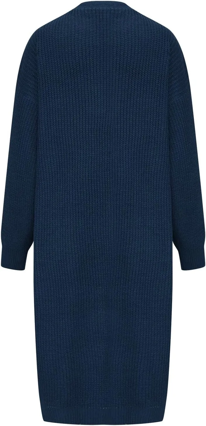 Womens Fashion 2024 Chunky Knit Open Front Long Cardigan Batwing Sleeve Casual Sweaters Plus Size Jackets Fall Outfits