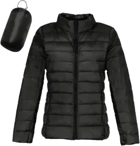 Womens Puffer Jacket 2023 Winter Warm Packable Lightweight Down Jacket Slim Fit Hooded Jacket Short Duck Down Coat for Travel