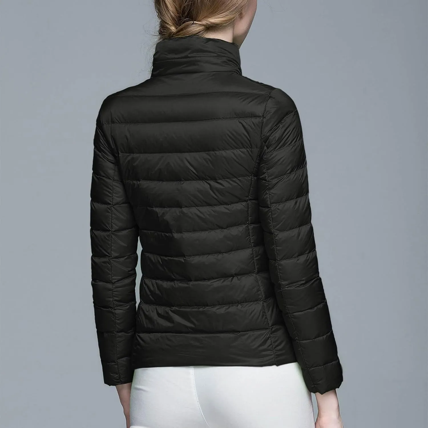 Womens Puffer Jacket 2023 Winter Warm Packable Lightweight Down Jacket Slim Fit Hooded Jacket Short Duck Down Coat for Travel