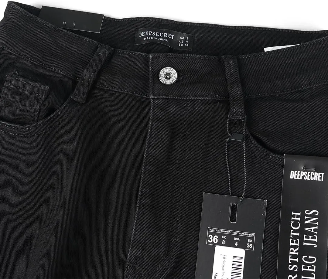 Women's Stretch Jeans Straight Leg Flexibility & Durability